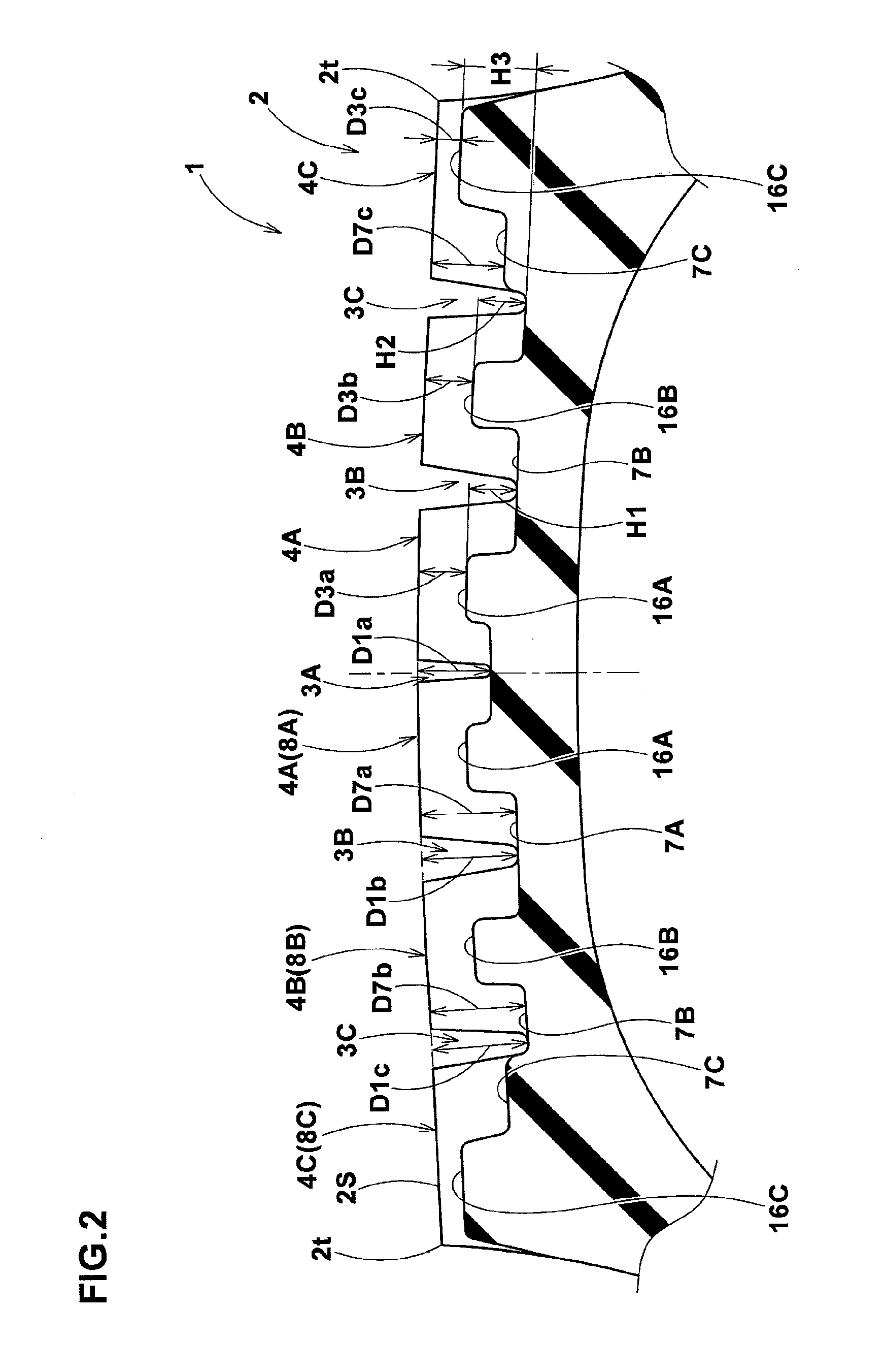 Heavy duty pneumatic tire