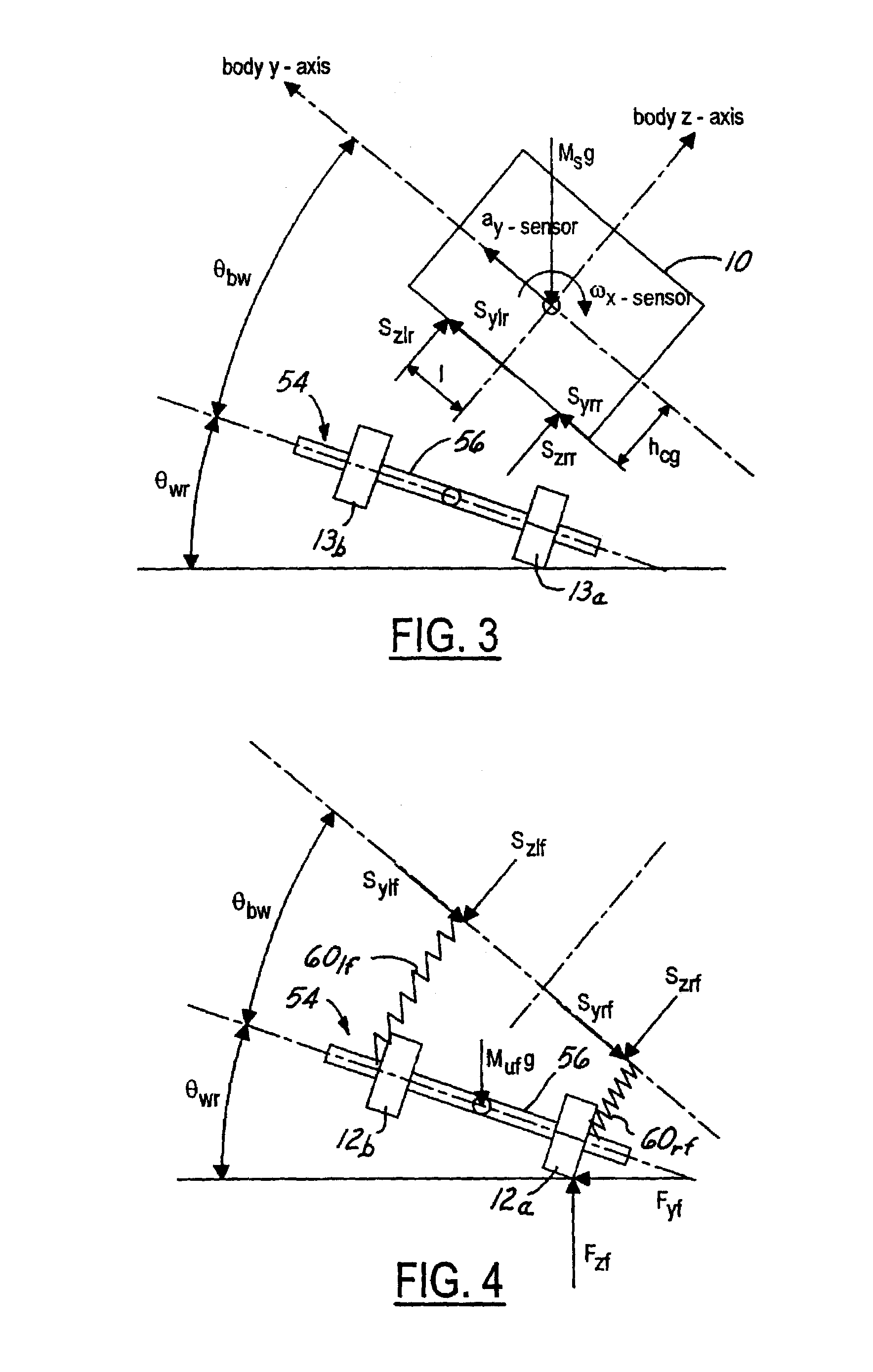 System for determining vehicular relative roll angle during a potential rollover event