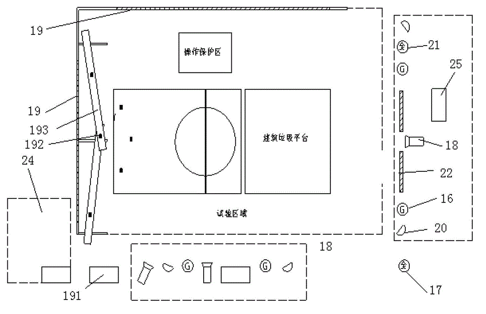 Cooling tower collapse analog experiment device