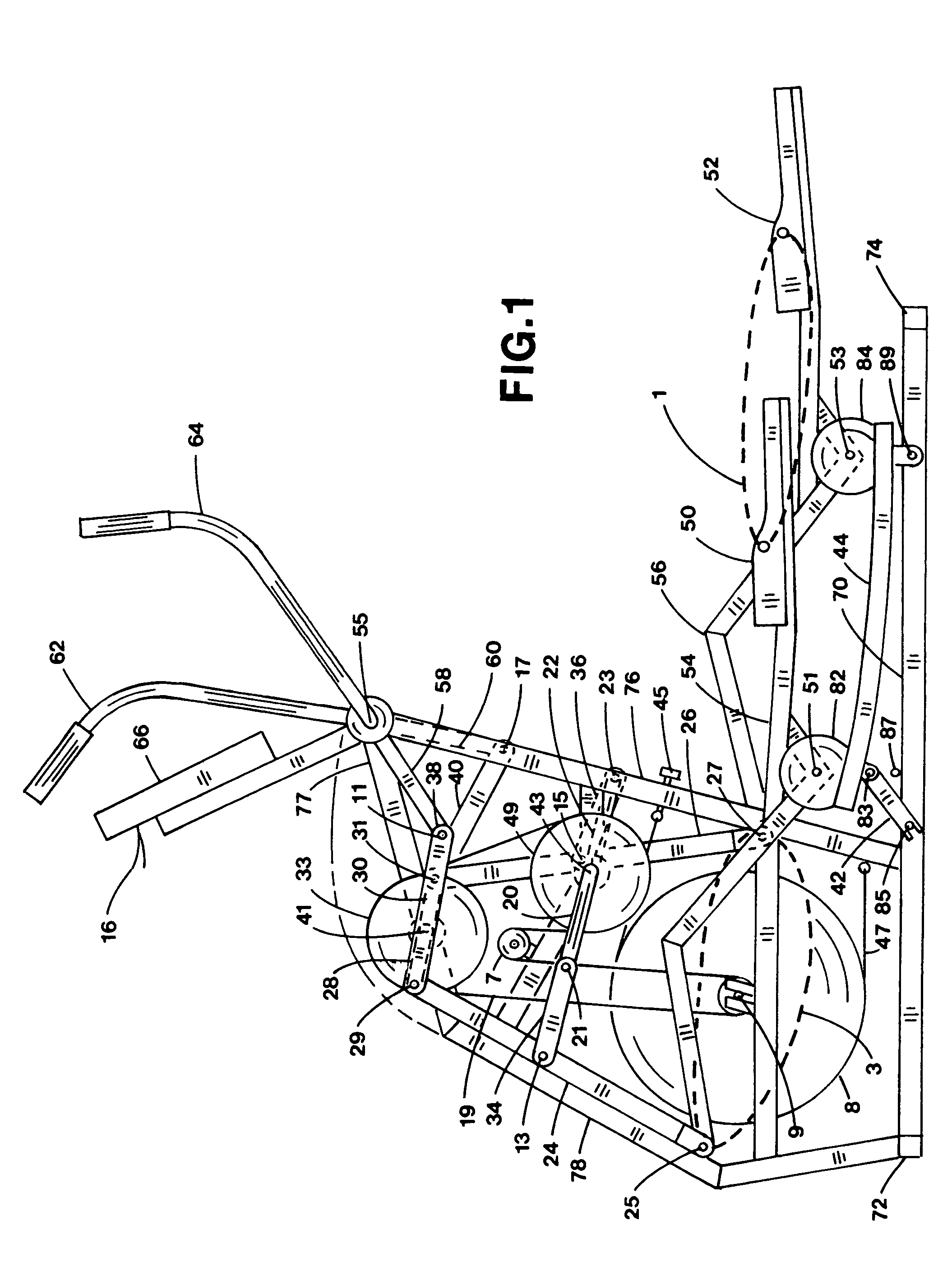 Elliptical exercise apparatus with adjustable crank