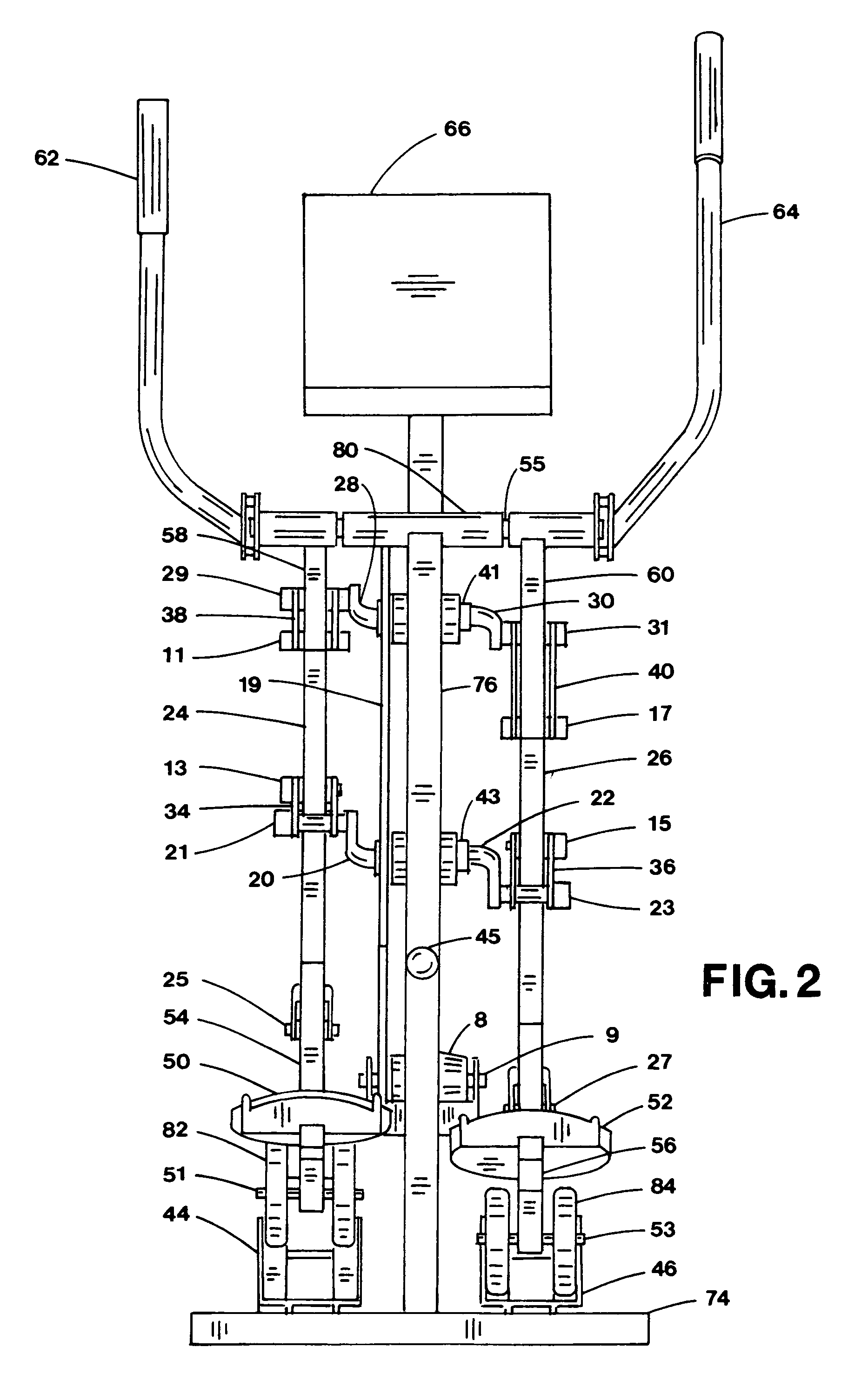 Elliptical exercise apparatus with adjustable crank