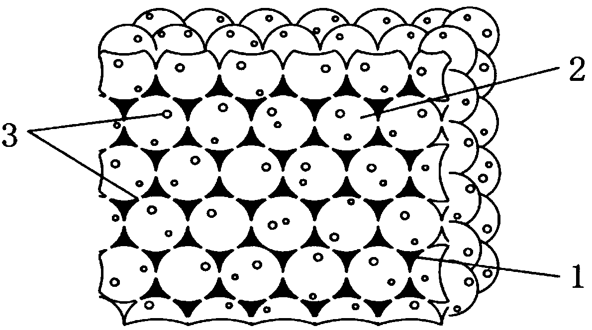 High-performance through hole foamed aluminum material and preparation process thereof