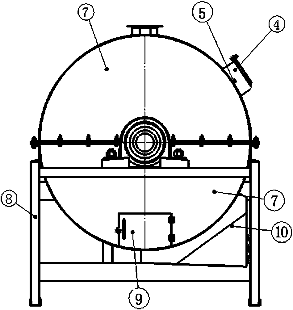 Efficient and energy-saving continuous type composting fermentation device