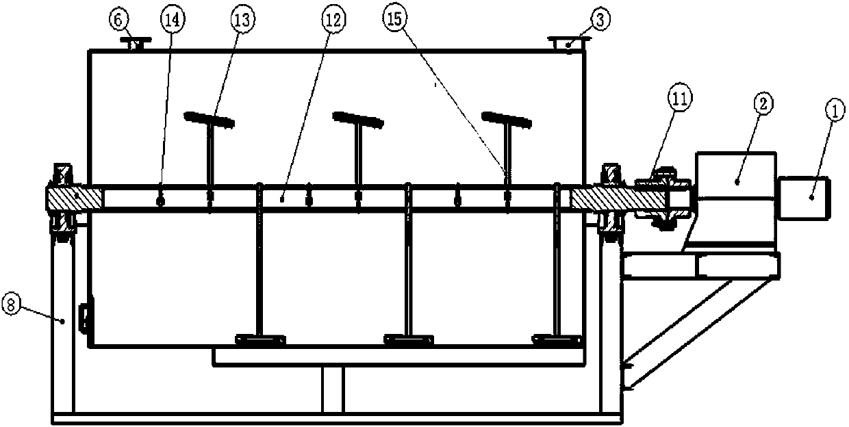 Efficient and energy-saving continuous type composting fermentation device