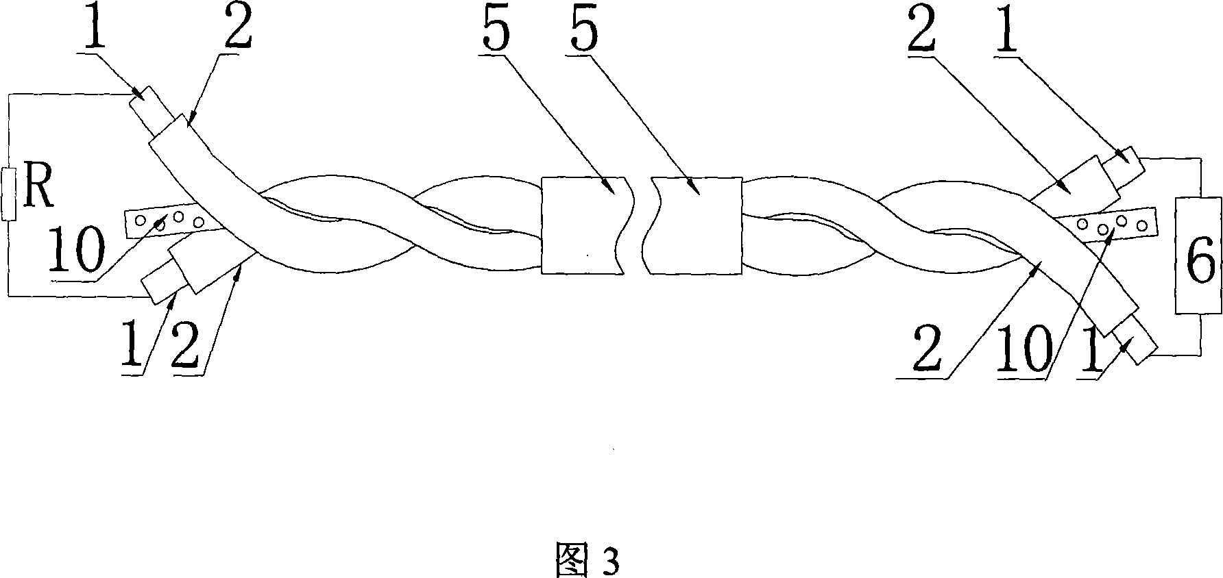 Recoverable cable type linear temperature-sensing detector