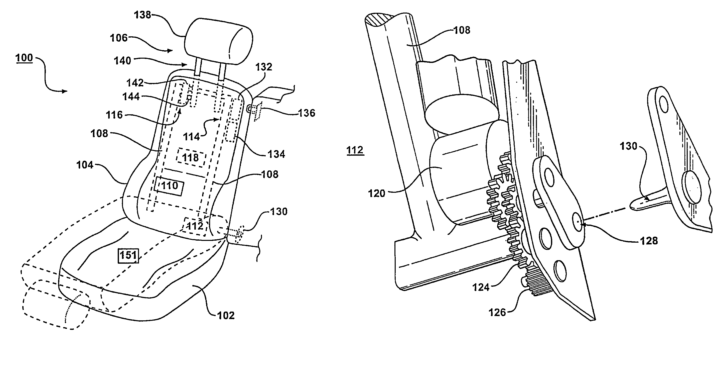 Power folding seat