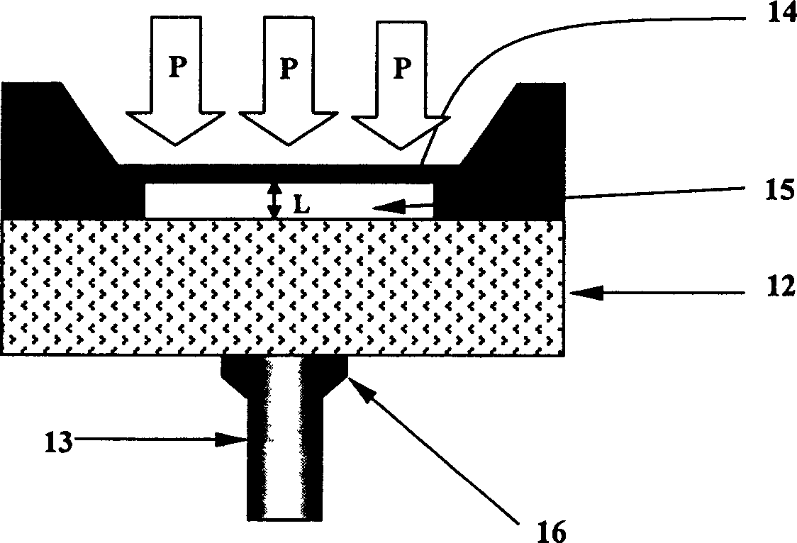 Optical fiber microelectronic pressure sensor for mechanical system and multiplexing structure thereof