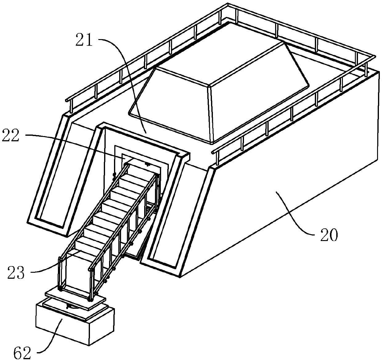 Stable wharf ship ladder system