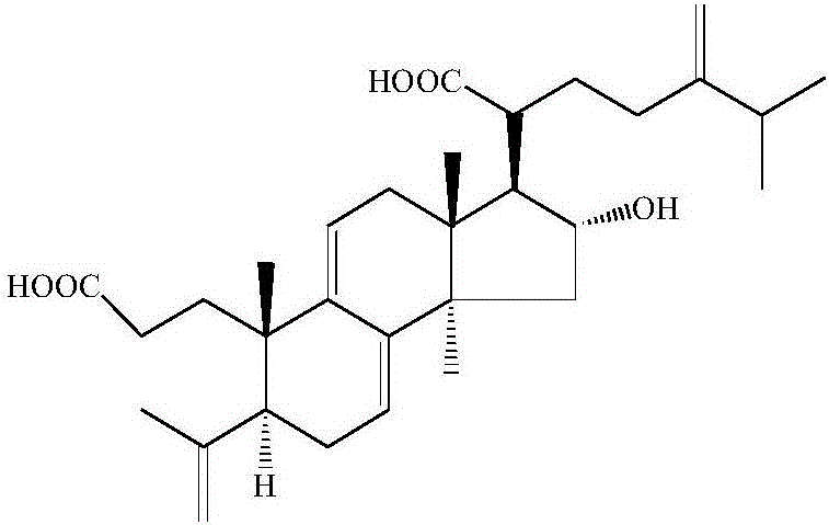 Application of pachymic acid A for preparing diuretic medicine