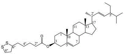 Lipoic acid cyclopentane multi-hydrogen phenanthrene ester C and extraction method and pharmaceutical application thereof