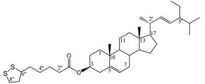 Lipoic acid cyclopentane multi-hydrogen phenanthrene ester C and extraction method and pharmaceutical application thereof