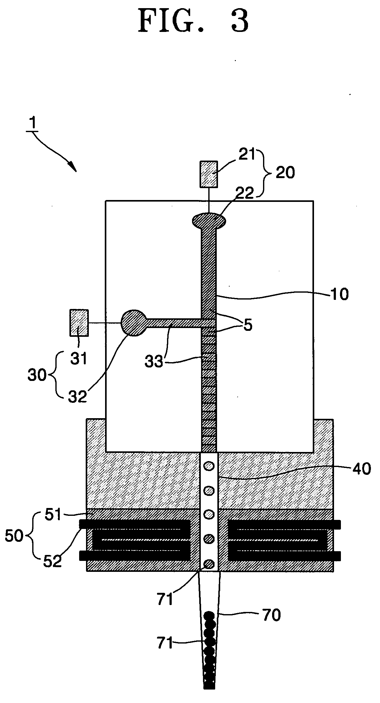 Spotting device for manufacturing DNA microarray and spotting method using the same