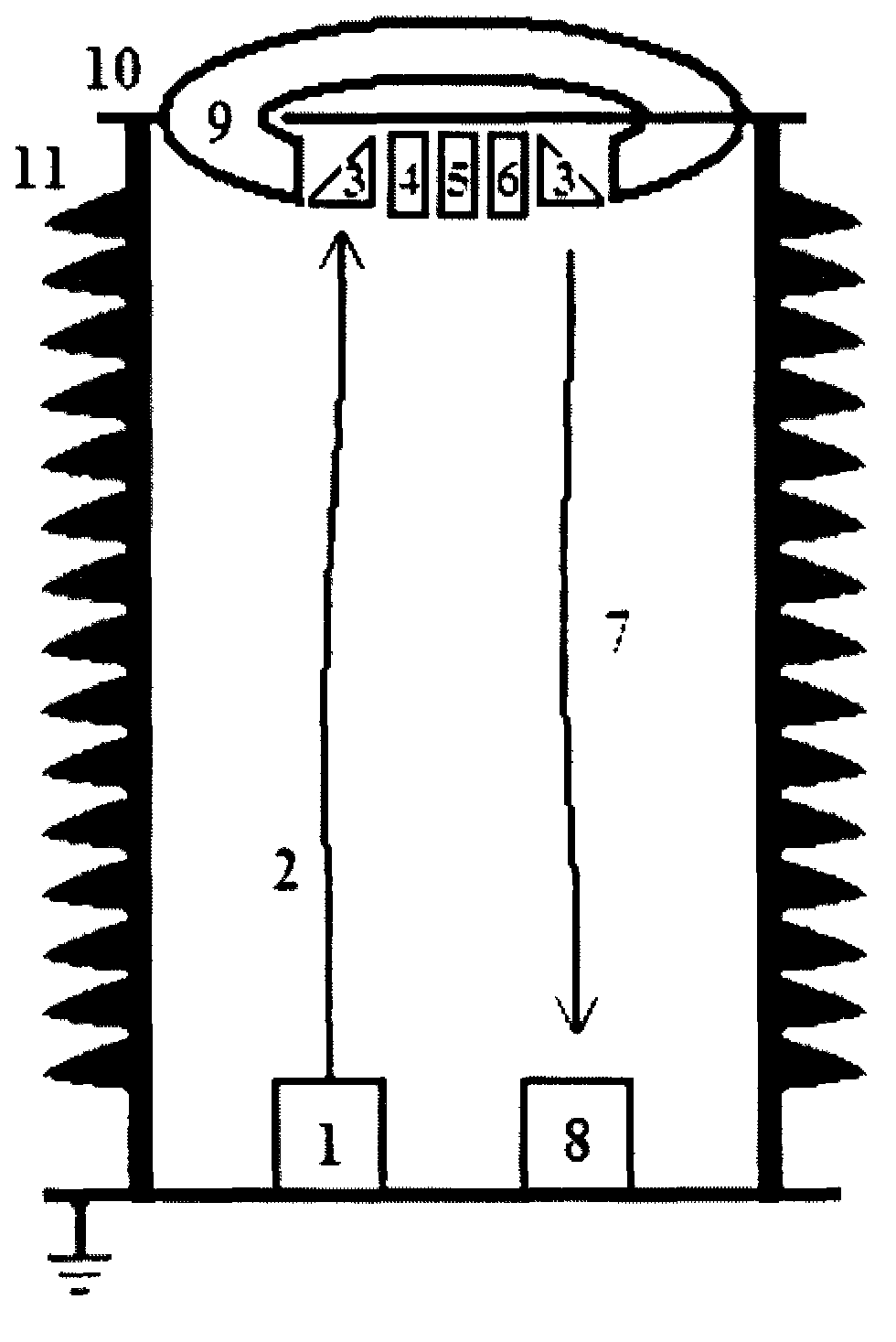 Radial analyzer type magneto-optical film current sensor