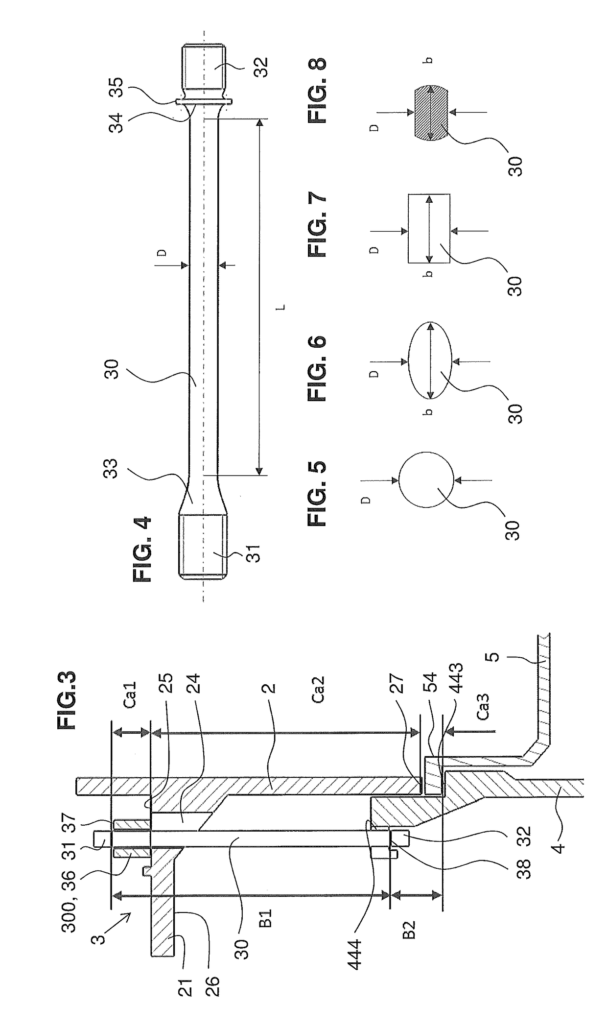 Combustor arrangement with fastening system for combustor parts