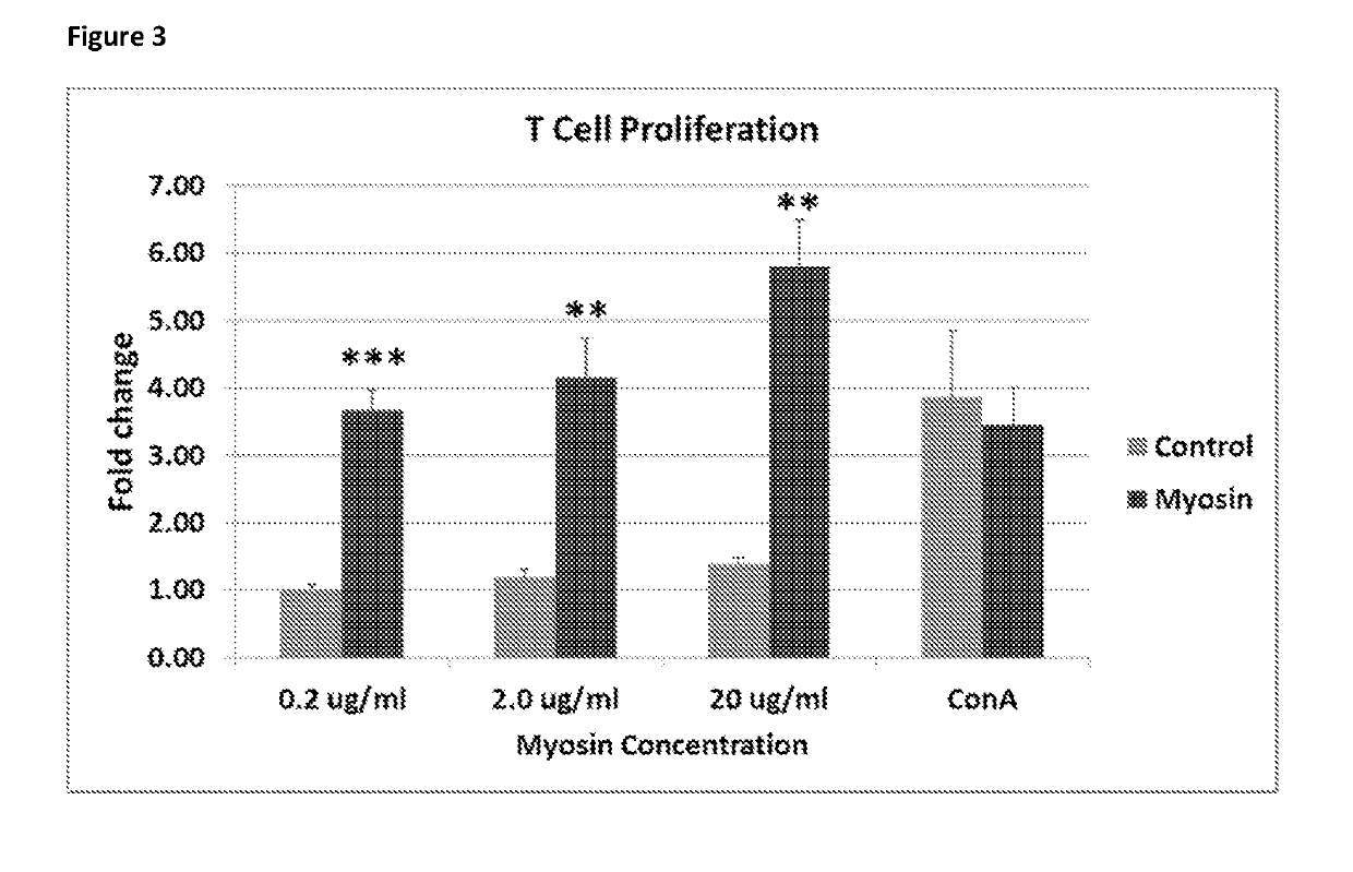 Human myosin peptides