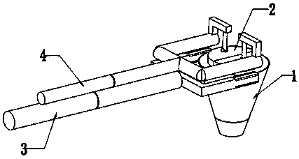 Collection type bee attracting device with function that length and angle can be adjusted