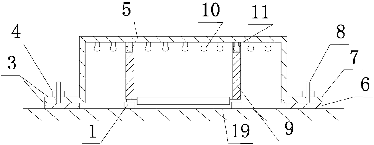 Installation structure and installation method of concrete stress strain detection device