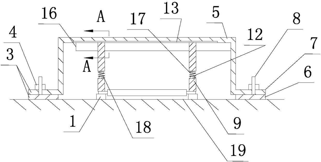 Installation structure and installation method of concrete stress strain detection device