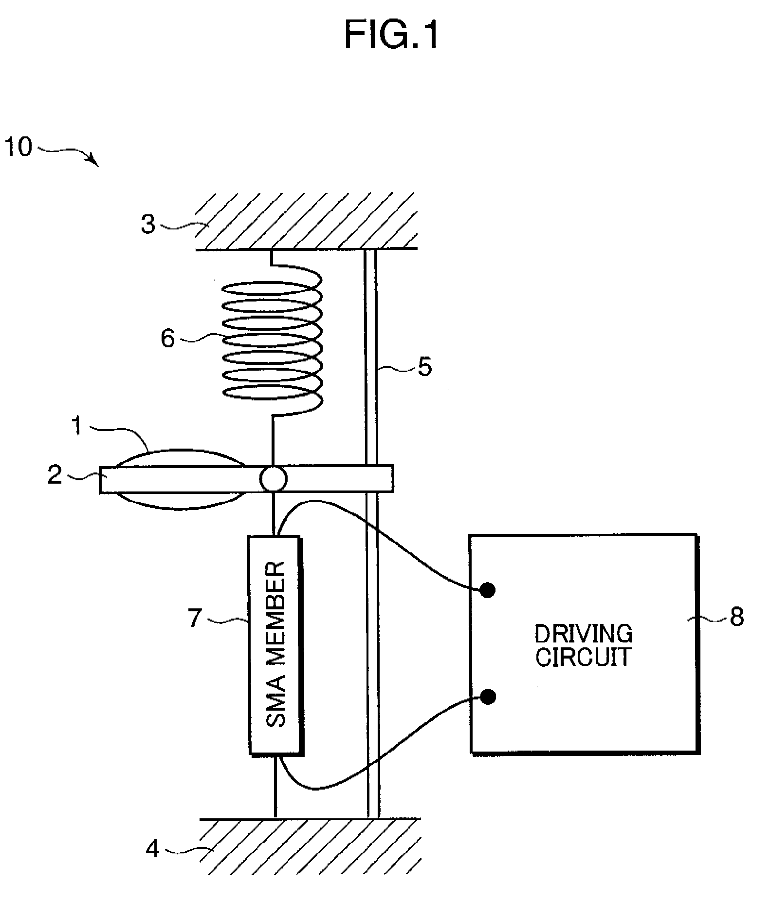 Sma actuator driving device, and image pickup device incorporated with the same