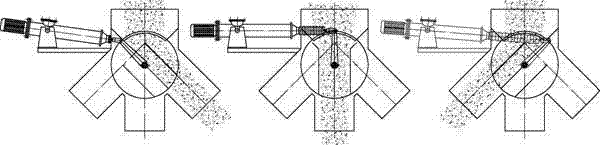 A four-way feeder that does not jam