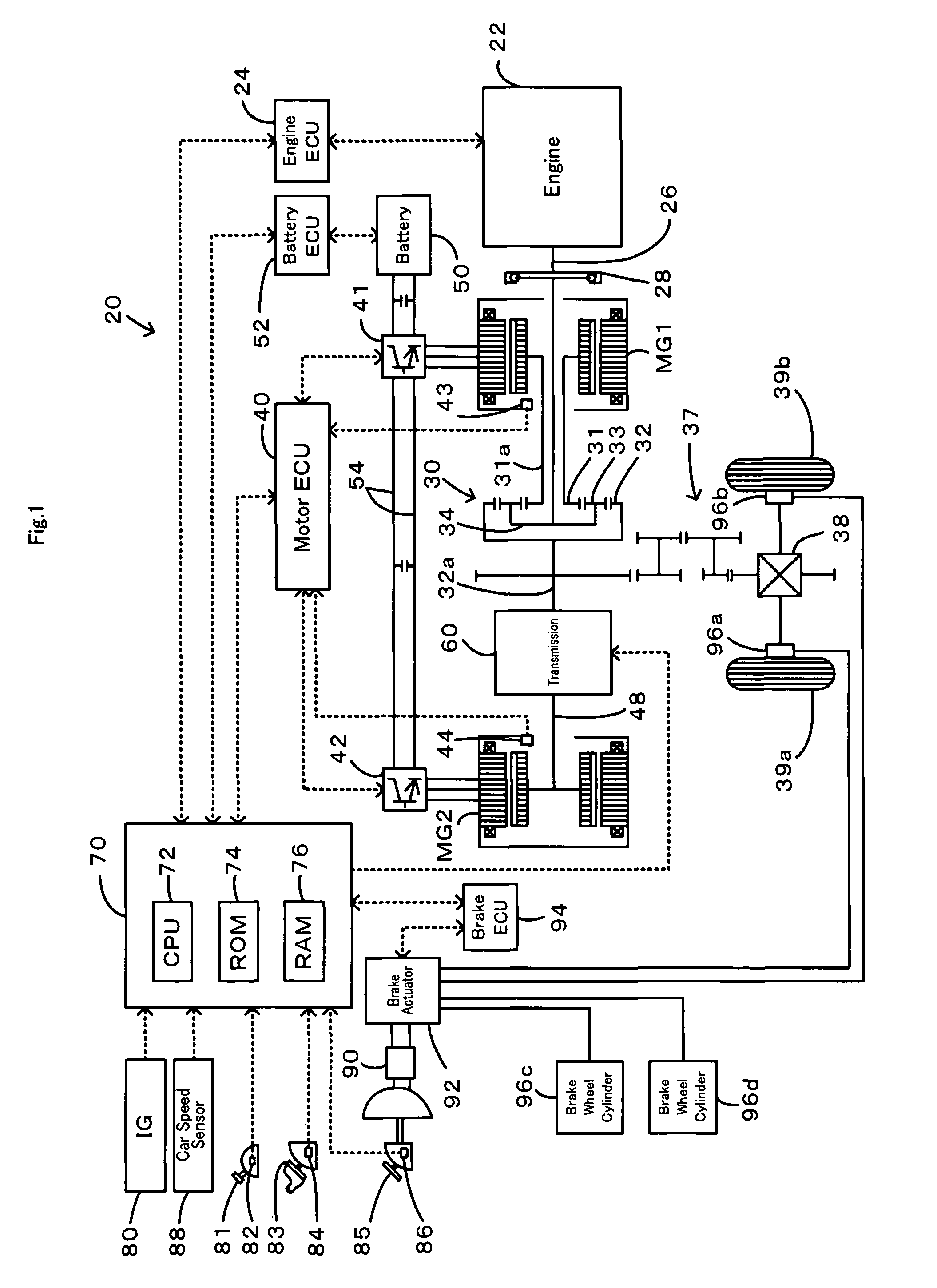 Vehicle, driving device and control method thereof