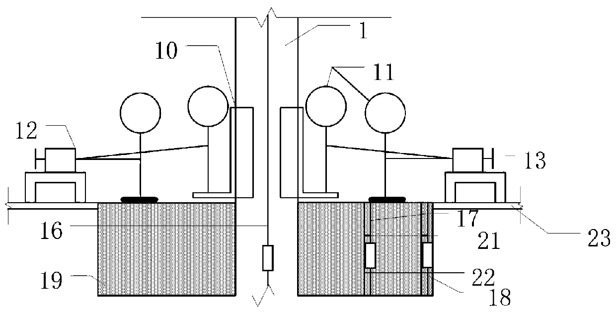 A multi-interface shear stress joint test device for non-metallic anti-floating anchor rods