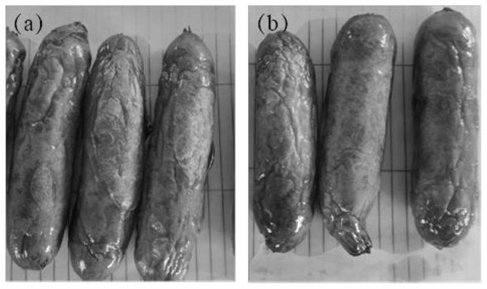 Method for preparing deep-fried collagen casings by wet soaking