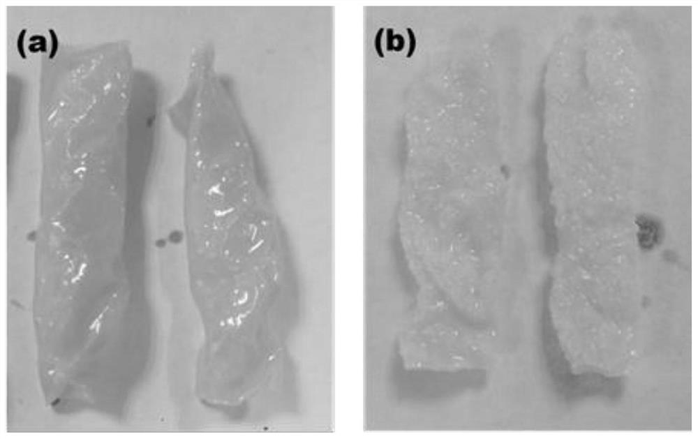 Method for preparing deep-fried collagen casings by wet soaking