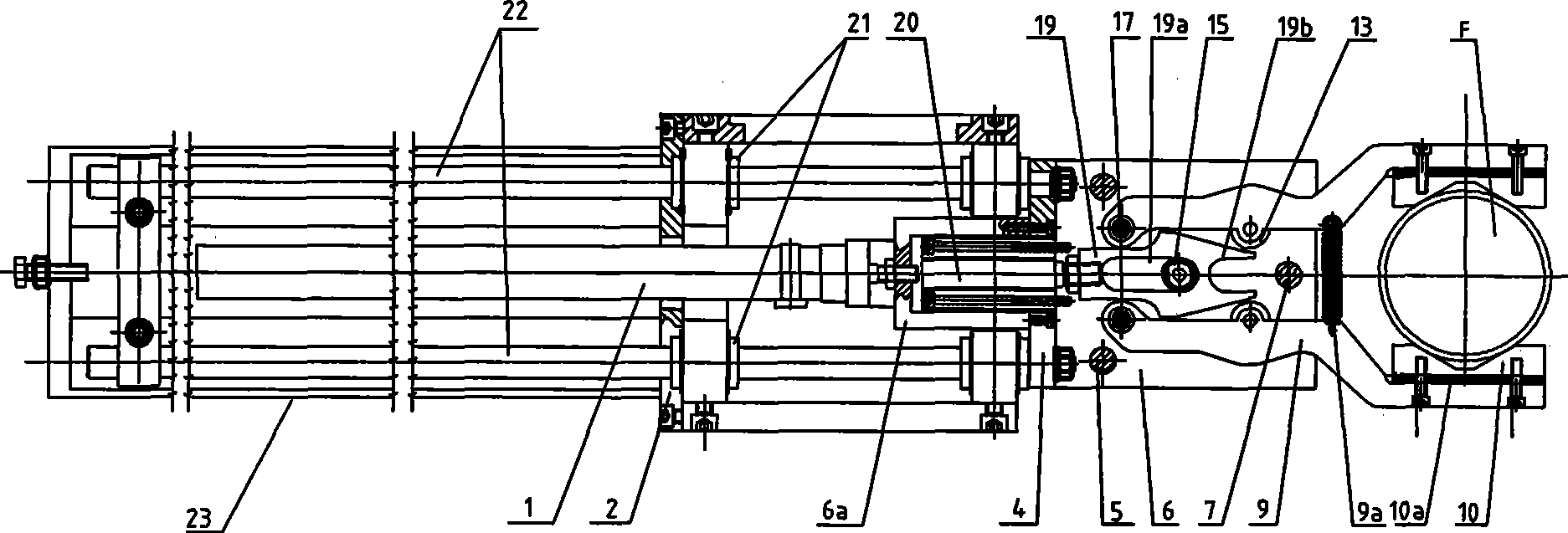 Automatic material-fetching machine for clarifier case formed by stretching