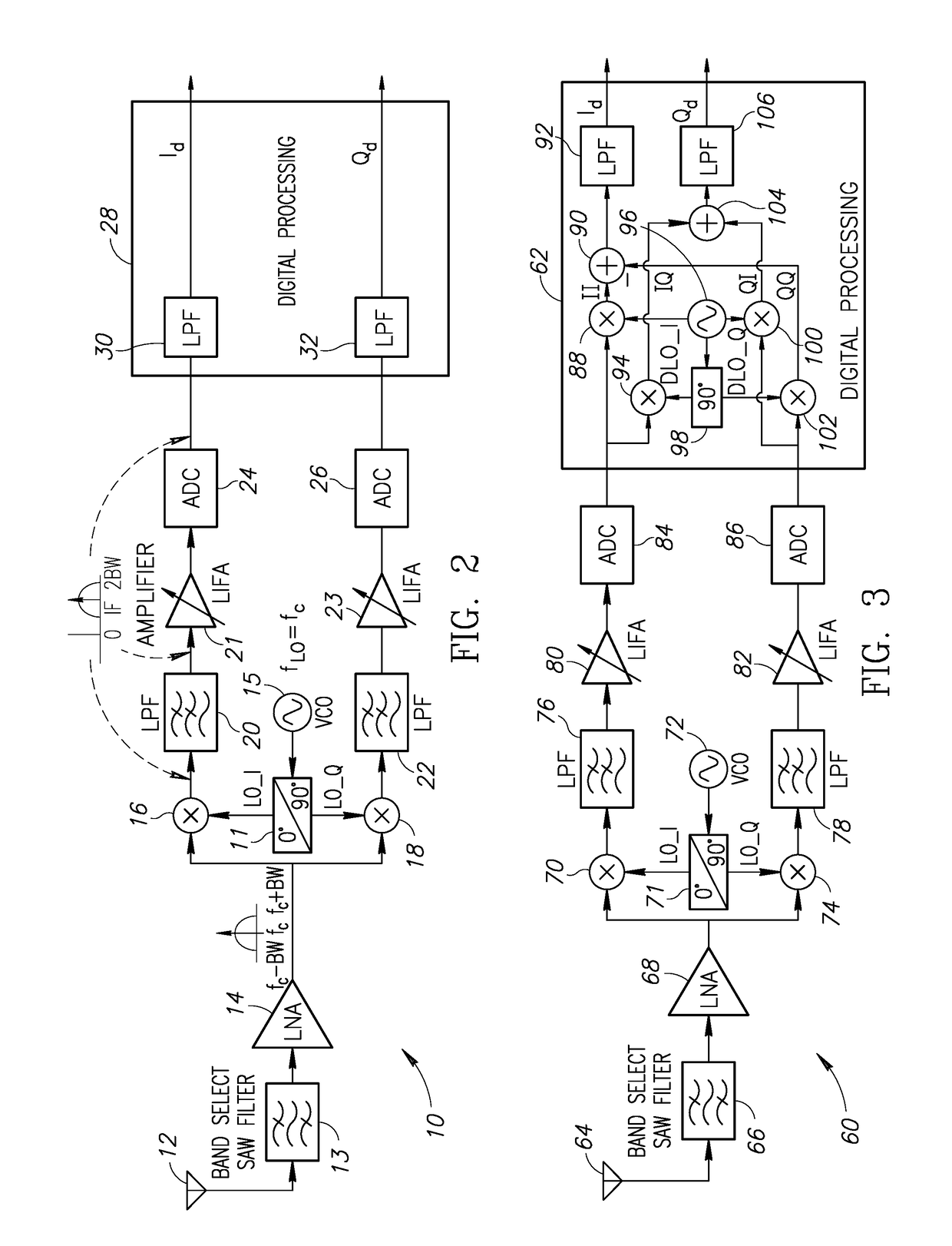 Apparatus and method of reducing power consumption in a low intermediate frequency radio receiver