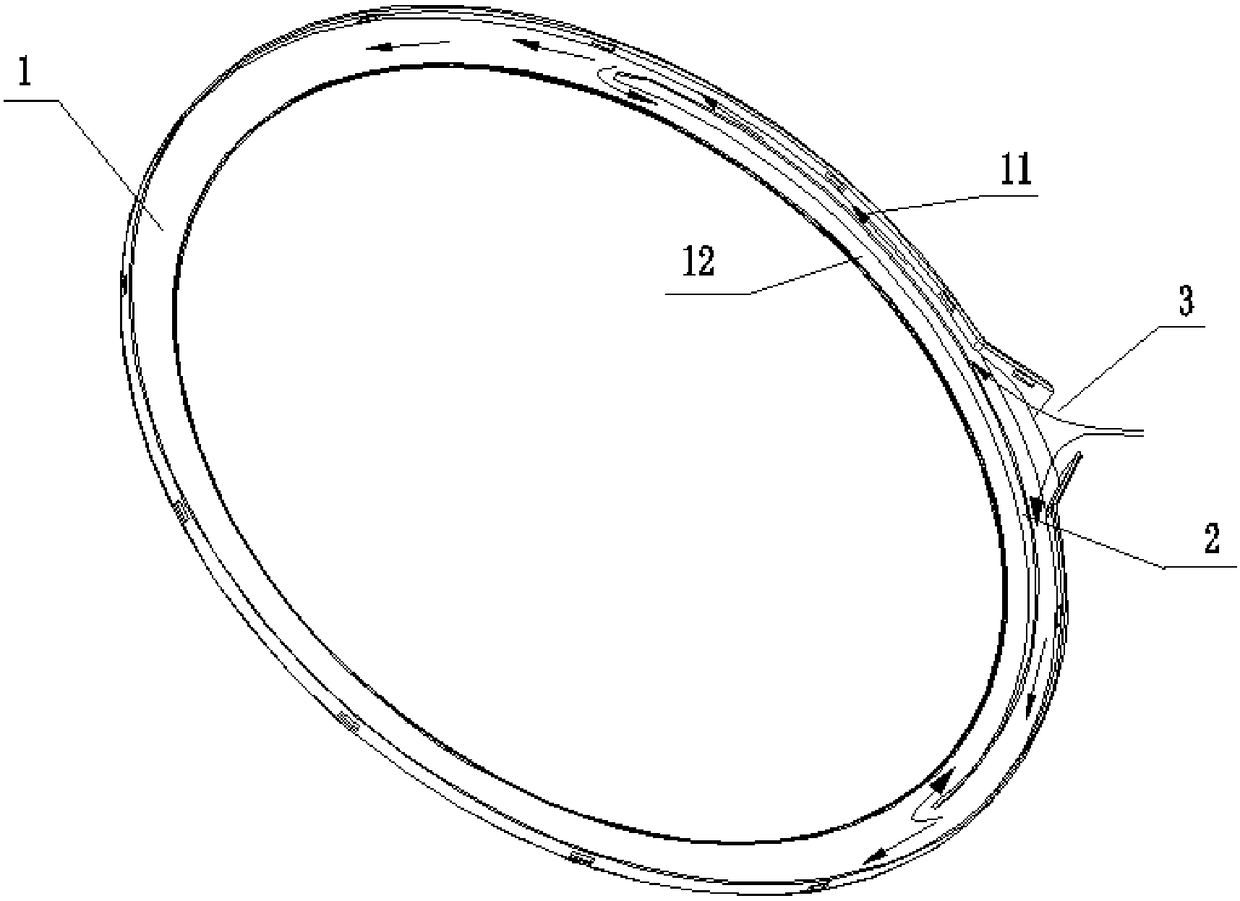 Novel water flow outer barrel cover and washing machine