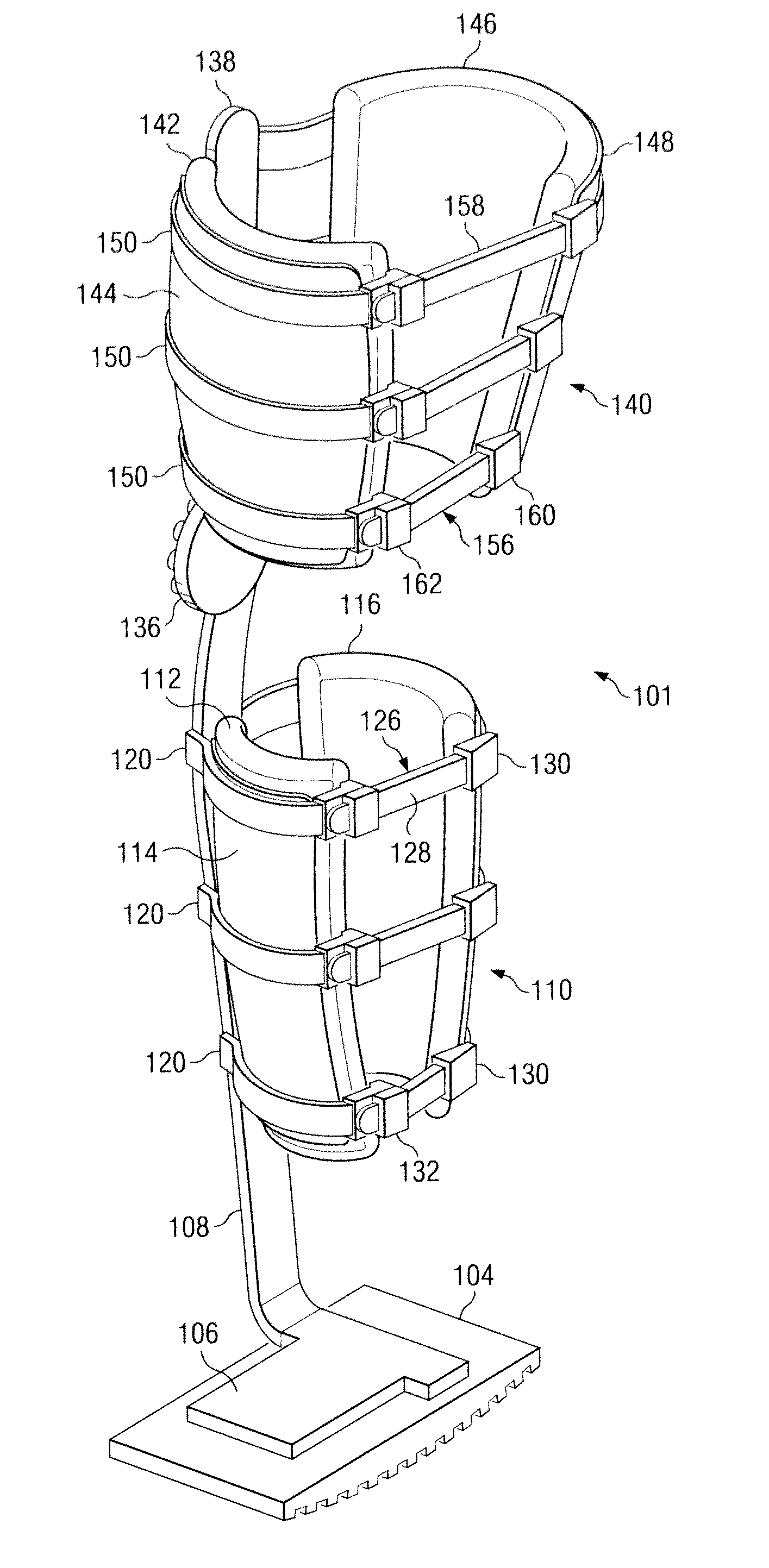 Weight-bearing lower extremity brace