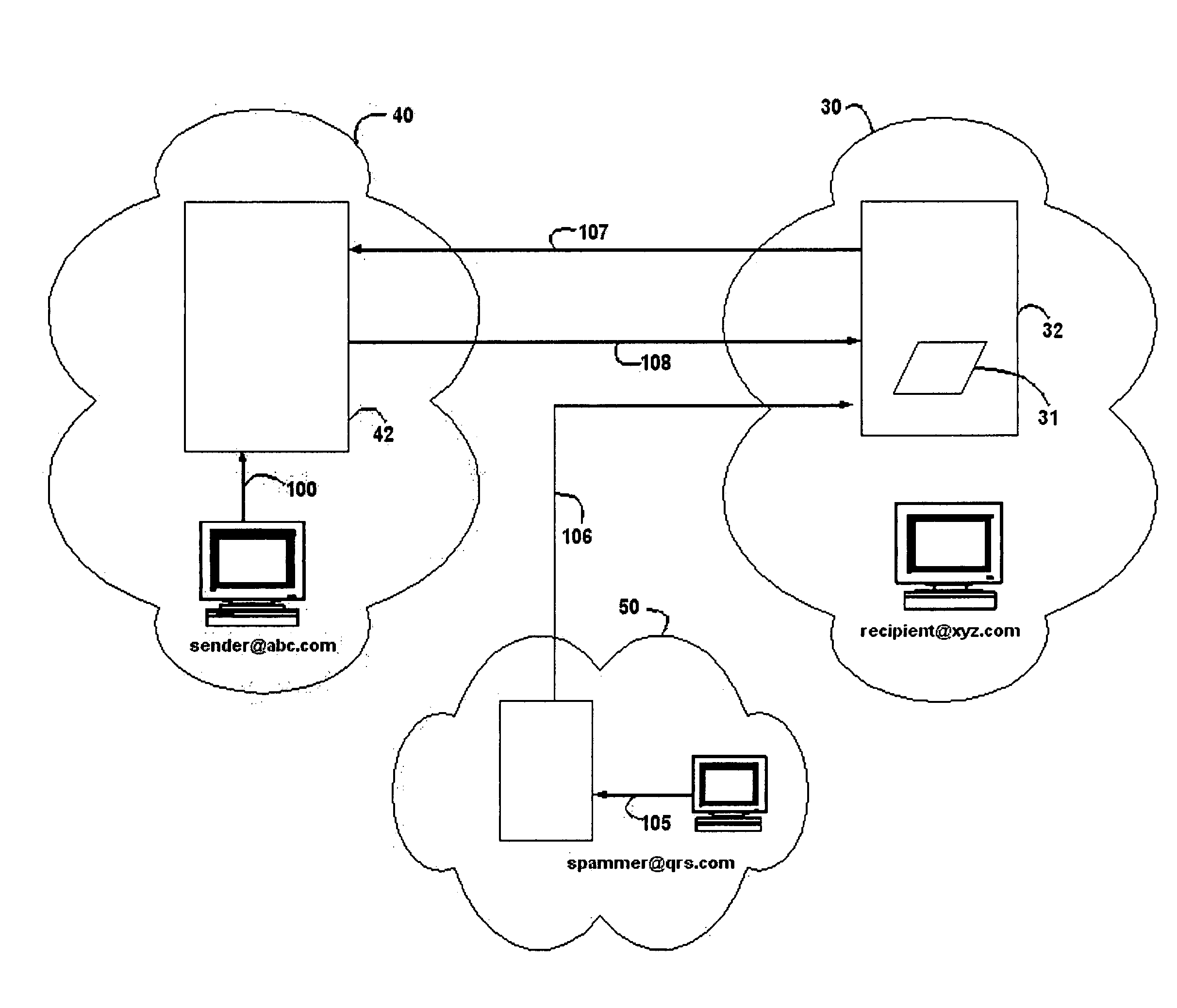 System and method for preventing delivery of unsolicited and undesired electronic messages by key generation and comparison