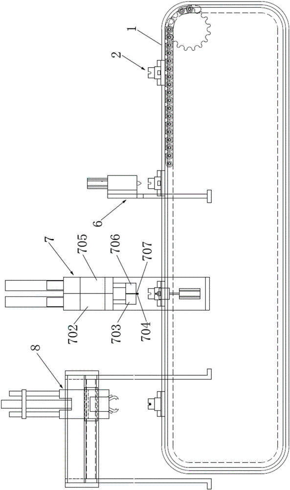 Assembly device for ABS sensor head chips