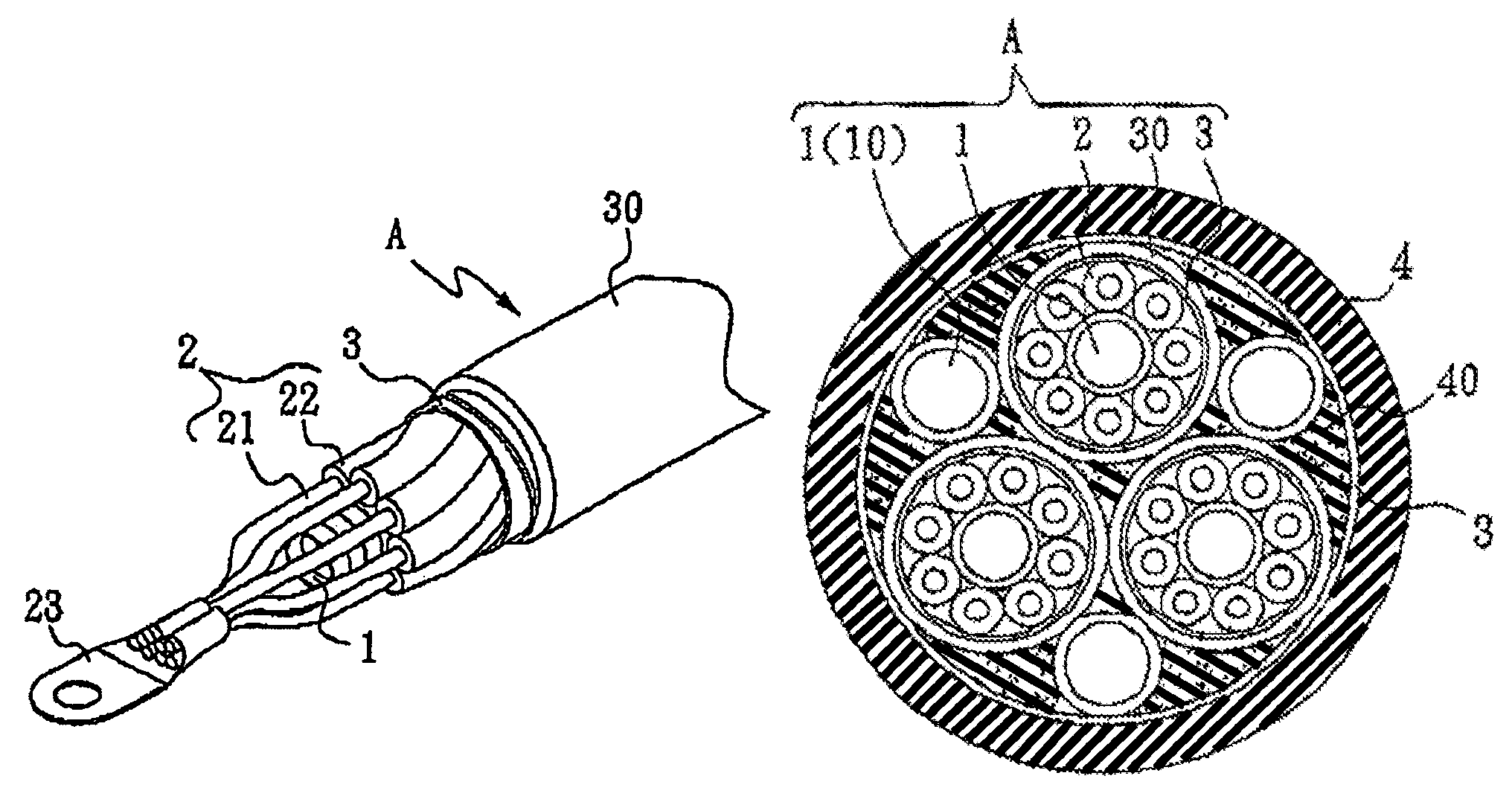 Wire cable with saving energy