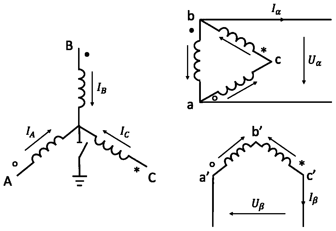 Railway traction power supply and transformation compensation circuit based on T-structure double-inductance branch