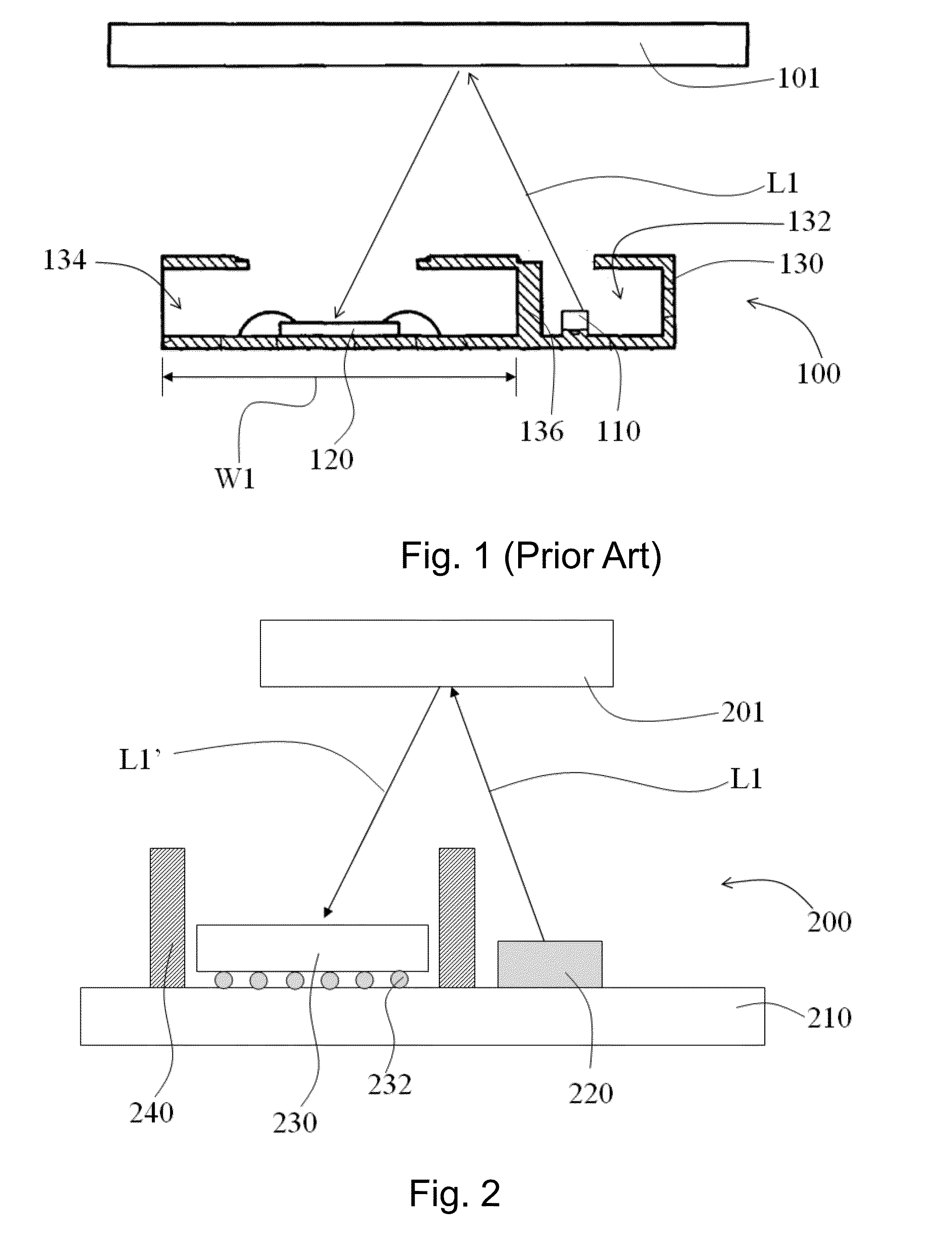 Package structure of optical apparatus