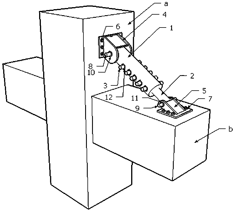 Fabricated frame structure damping reinforcing device and construction method thereof