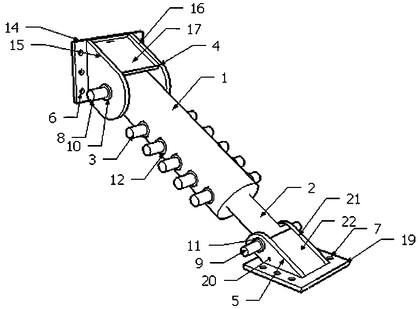 Fabricated frame structure damping reinforcing device and construction method thereof