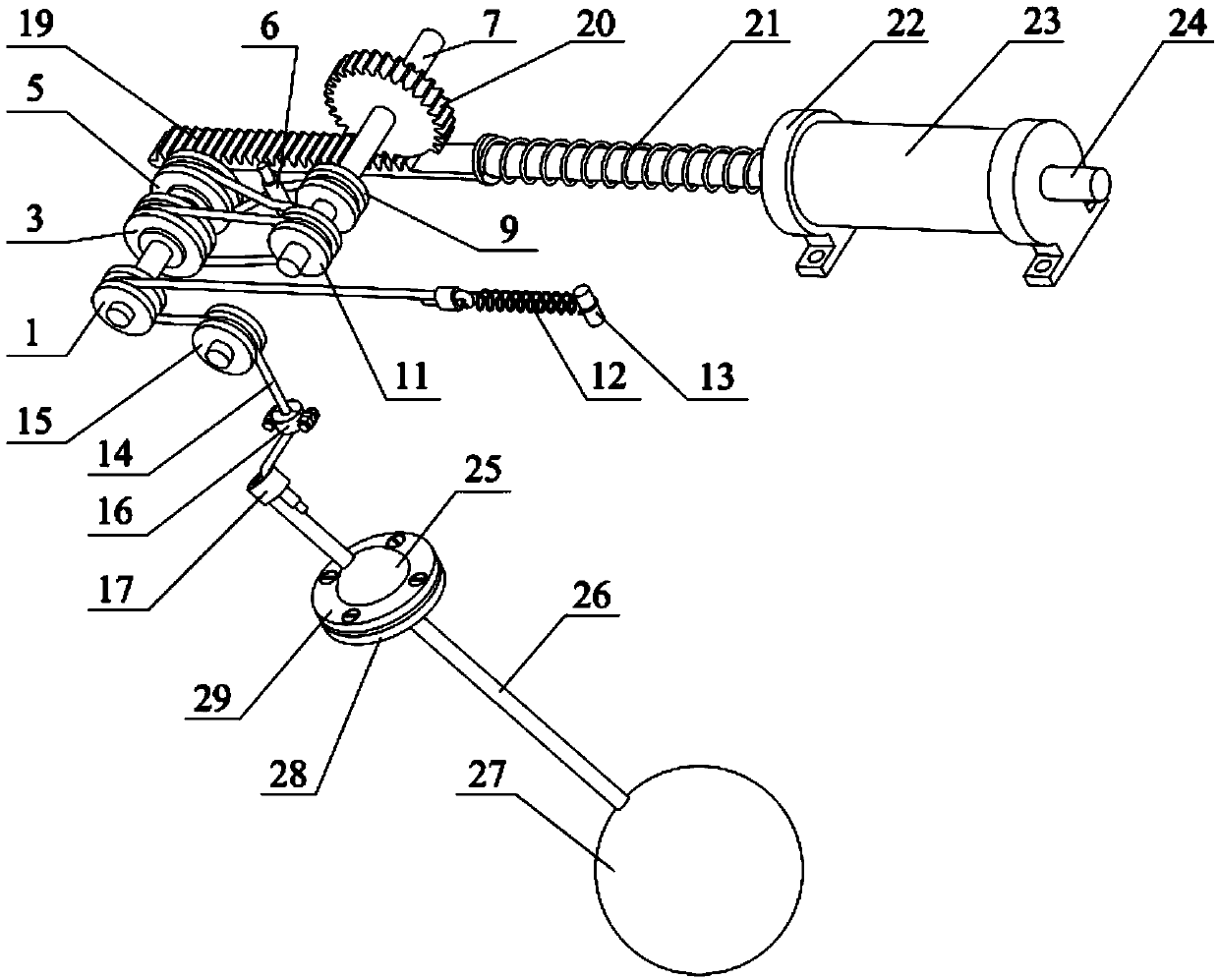 Wave power generation device capable of harvesting energy by utilizing free pendulum