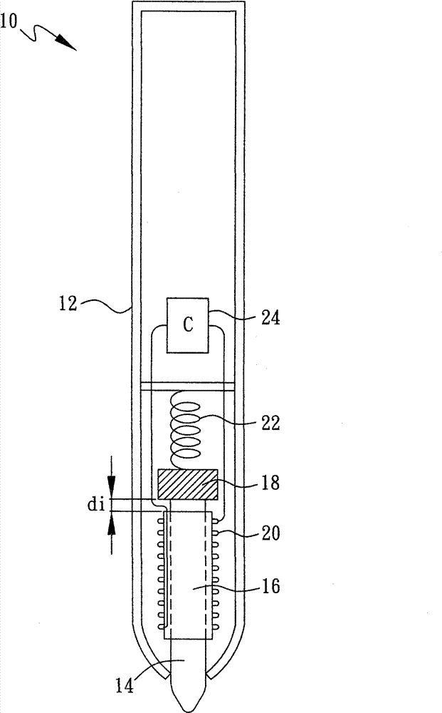 Input pen with function of electromagnetic induction