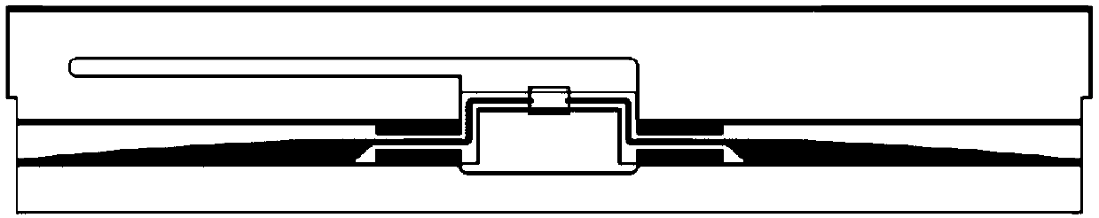 Flip-type broadband power combiner based on composite function curve ridge