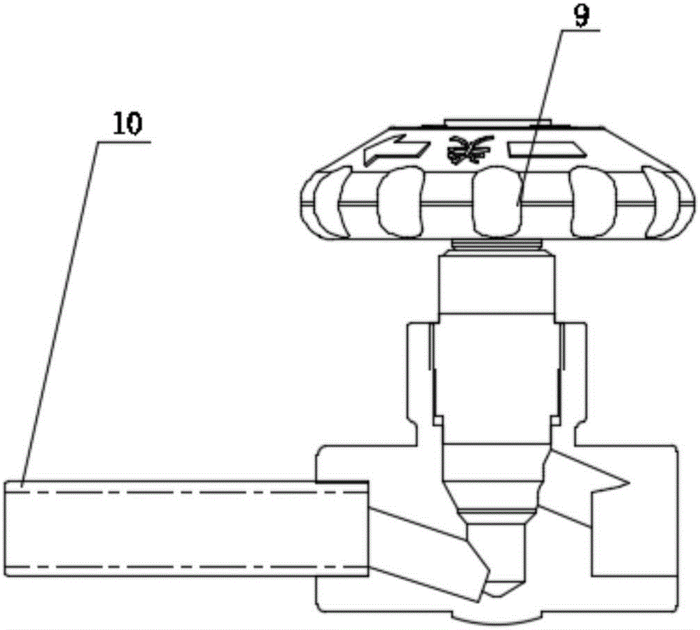 Tightness detection device and method suitable for straight-through stop valve