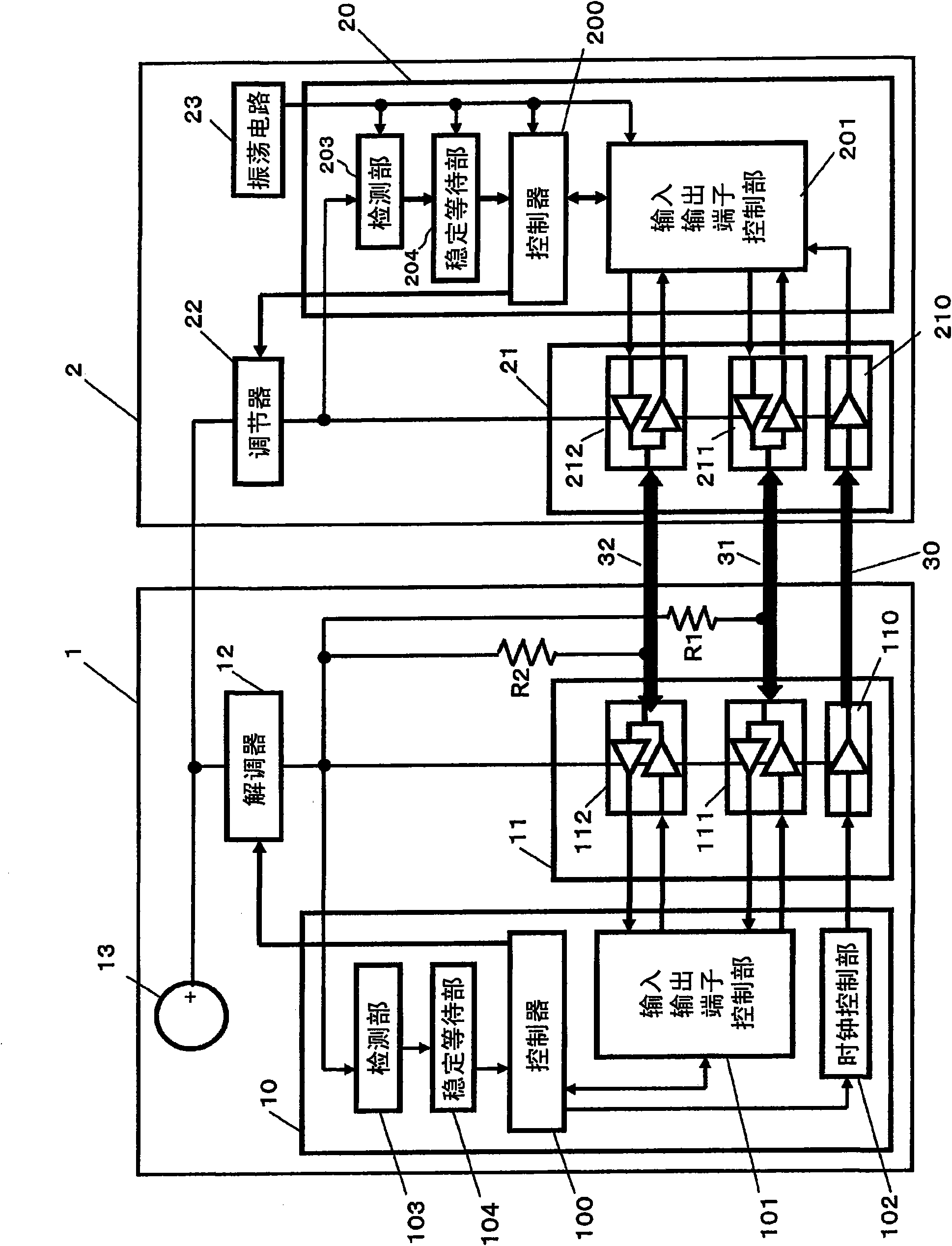 Interface device for host device, interface device for slave device, host device, slave device, communication system and interace voltage switching method