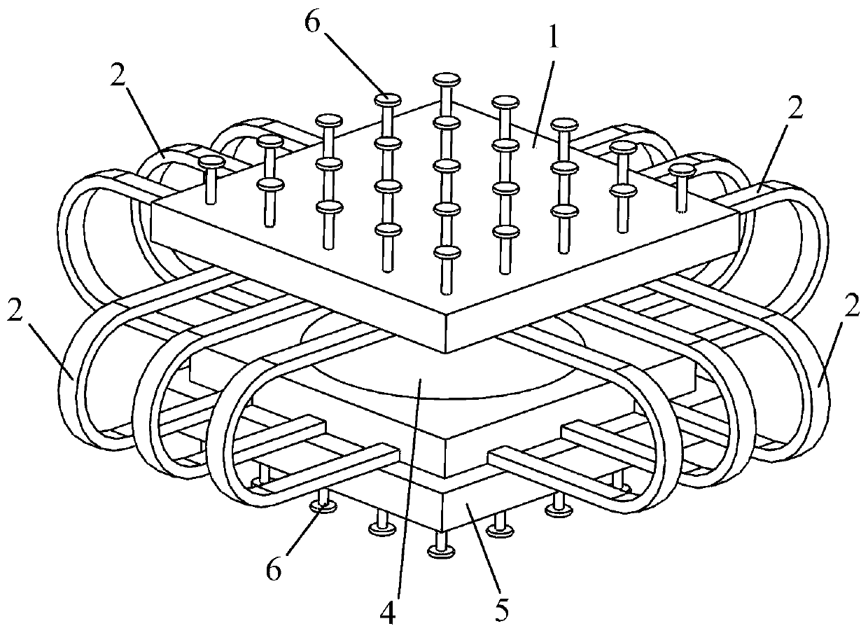 High-bearing-capacity tensile energy dissipation shock insulation device