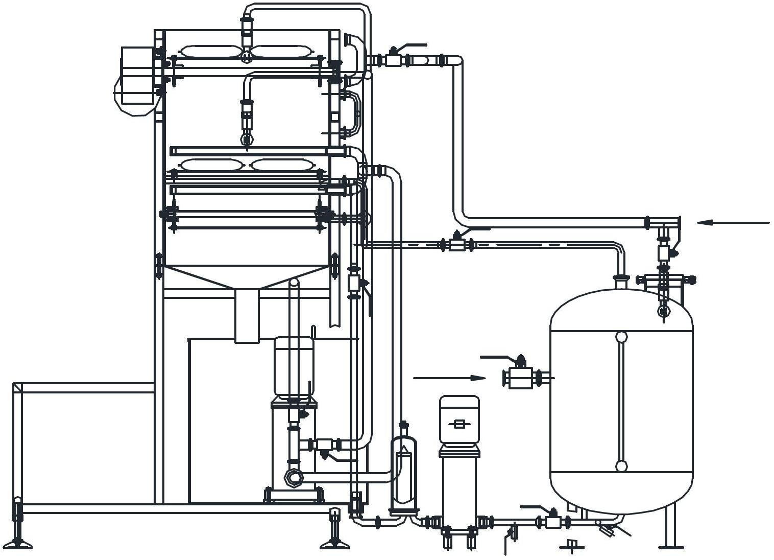 On-line raw plasma bag cleaning and disinfecting control device