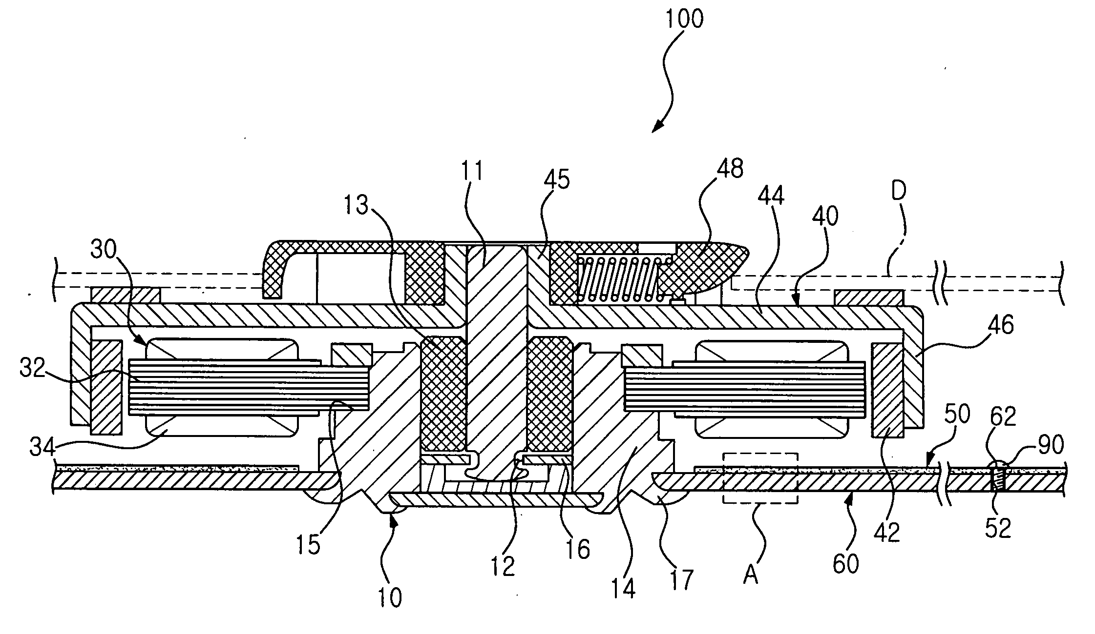 Motor and optical disc drive using the same