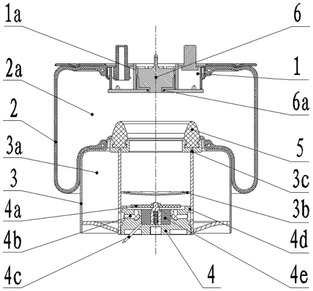 An integrated air spring assembly for commercial vehicle air suspension