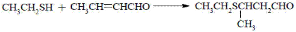 Production method and device of 3-(ethylthio)butyraldehyde