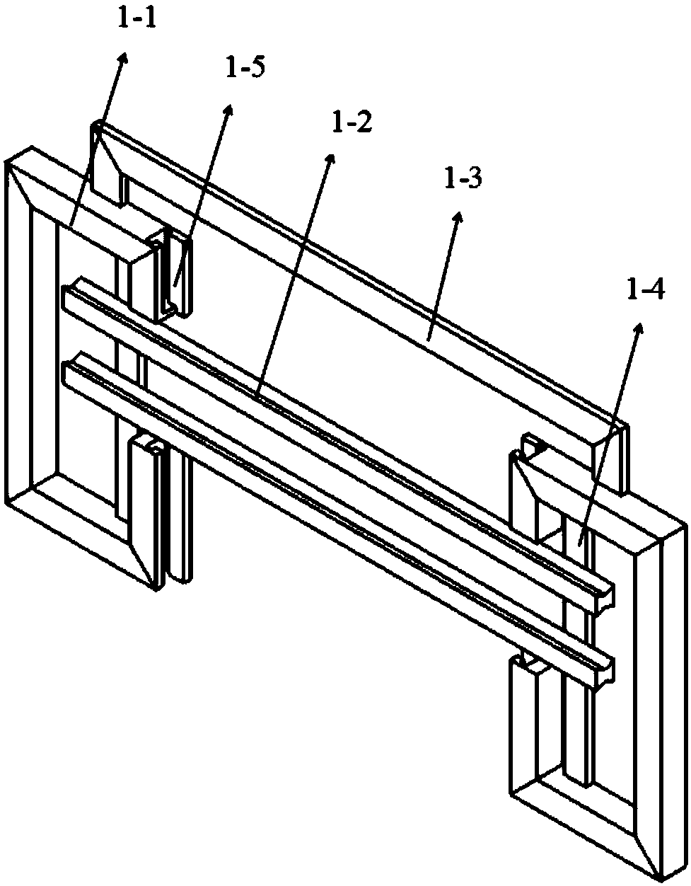 Large-scale adjustable frame structure welding fixture